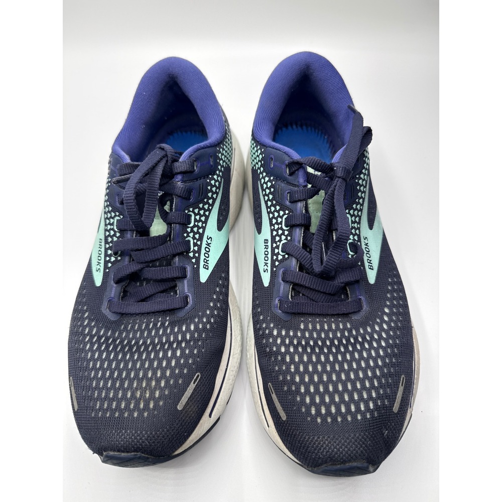 Brooks‎ Ghost 14 Navy Blue Teal Running Shoes Womens Road Training Sneakers